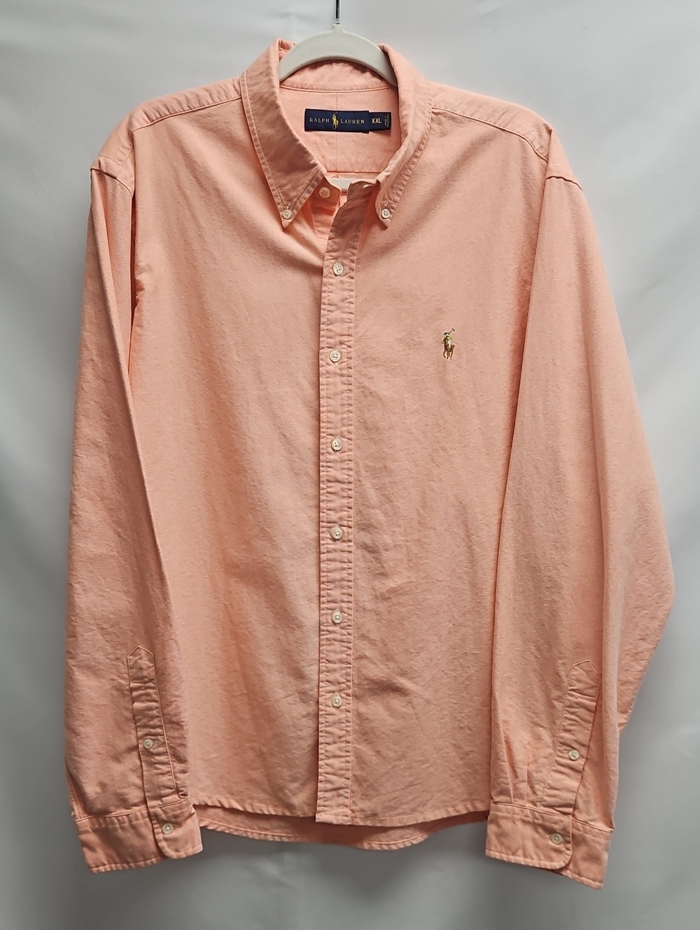 Polo Ralph Lauren Oxford Shirt Peach Button Down Pony Logo Mens XXL